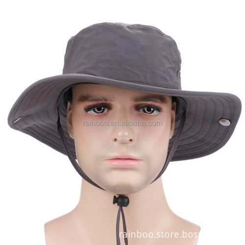 Affordable 100% Cotton Summer Outdoor Men's Bucket Hats with Wide Brim for Fishing
