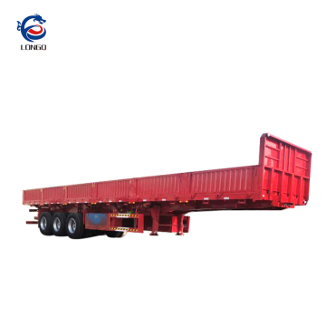 LONGQ 3 Axle 4 Axle 60 Ton Side Tipper Dump Truck Semi Trailer for Sale