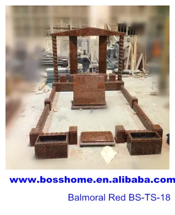 Blank Tombstone, Factory price Balmoral Red tombstone and monument , Granite monument Irish Style headstone