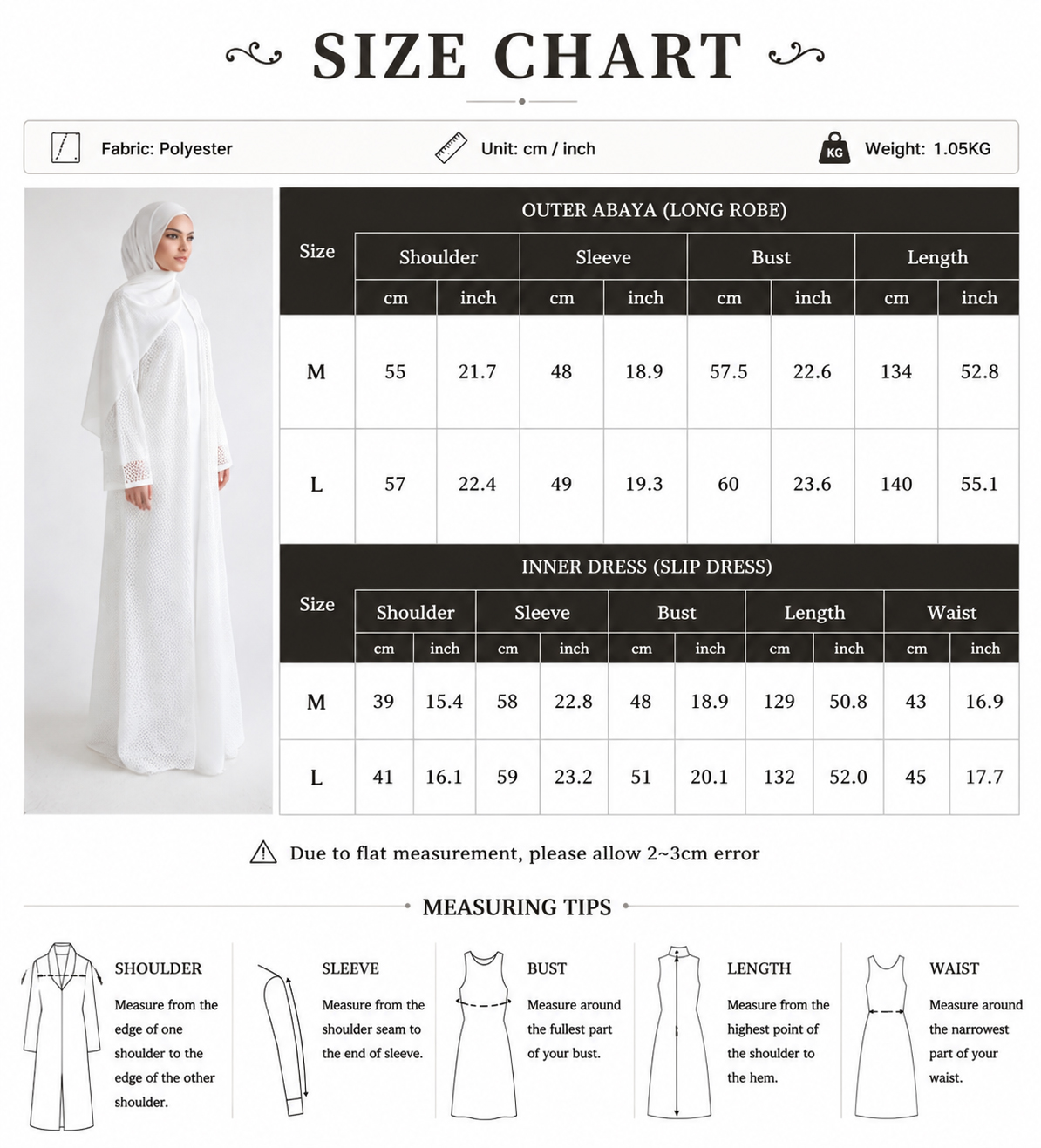 Luxury Mesh Layered Abaya Set with Inner Dress