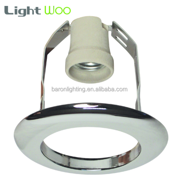 White R80 R63 Recessed DIY Spot Light Fitting E27 Downlight Frame