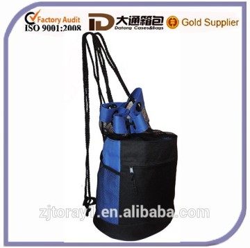 Mesh Nylon Drawstring Laundry Bag With Zippered Pockets