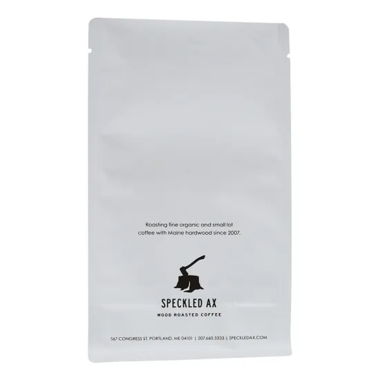 Reusable Rough Matte White Kraft Paper Coffee Bags Toronto