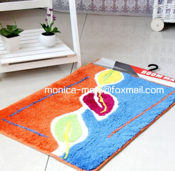 Jacquard acrylic Bath Rug Carpets And Rugs Latex Backing