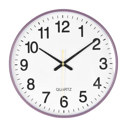 Modern Mauve Silent Quartz Wall Clock