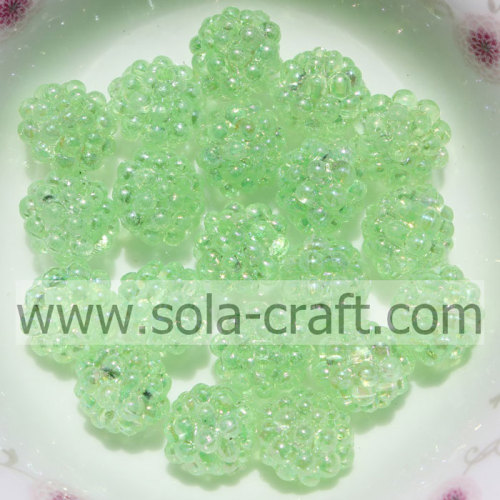 Wholesale Transparent Acrylic Rhinestone Berry Beads with Hole