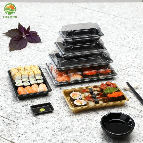 Plastic Sushi Box With Food-safe Design Disposable