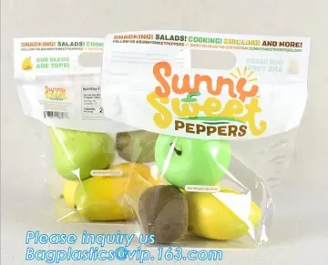 Fresh Vegetables Packaging Plastic Bag, Fresh Fruit & Vegetable Packaging Plastic Fruit Bag with Handle, breathable opp cellopha