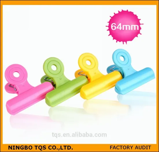 2 1/2'' Colorful Plastic Types of Paper Clip