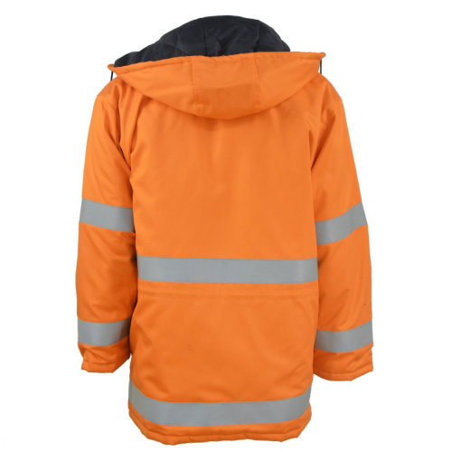 주황색 반사 안전 작업 재킷