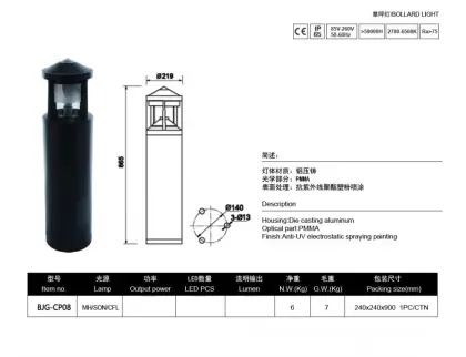 Lawn lamps of led Walkway lighting With LED Bulb