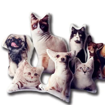 Lovely family pet shape pillow