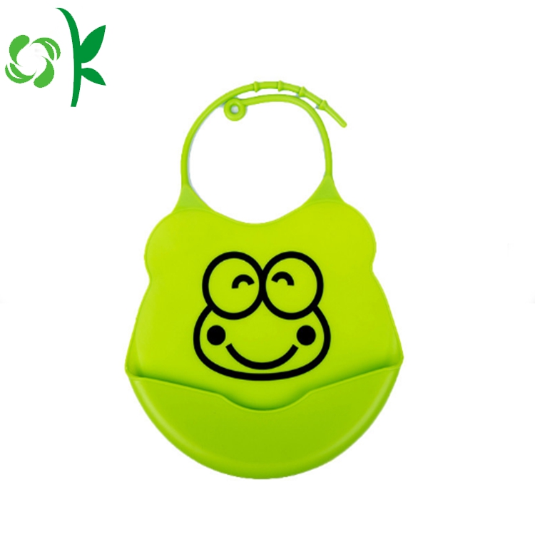 Printing Cartoon Animal Shape Silicone infant bibs