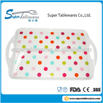 Melamine serving tray with handle