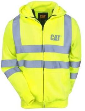 Men's Hi Vis Full Zip Lined Sweatshirt