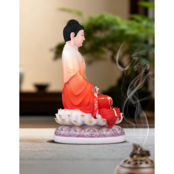 White Marble sitting statue of Sakyamuni Buddha