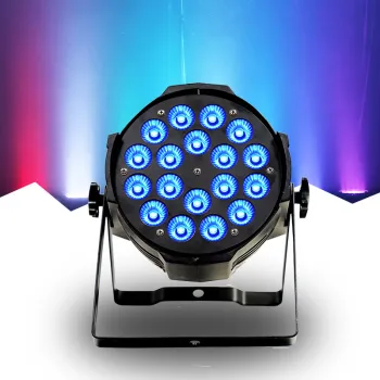 18x10W DJ Lighting Equipment for Indoor Disco, Night Club, Stage Events - RGBW 4-in-1 Wash Light LED PAR