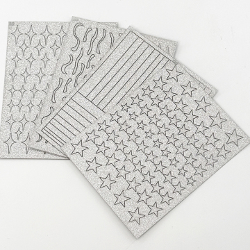 Silver Shine 3D Nail Art Stickers - 2024 French Nail Designers