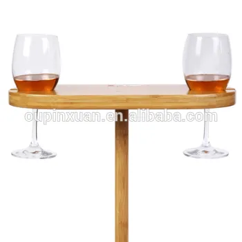 2014 new design bamboo wine cup rack,beach wine cup holder for sale