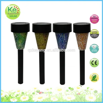 Glass colored garden LED solar path light