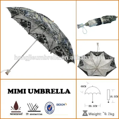 19"5-fold sliver coated mini umbrella in case night safe mini reflective umbrella