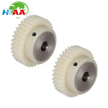 High precision custom cnc machined nylon spur machine gears with steel insert for ice cream machine