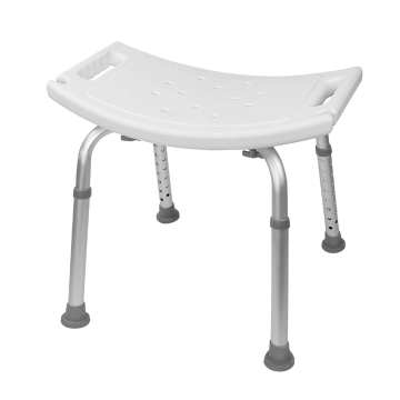 Aluminum Alloy Adjustable Shower Chair with Backrest - Comfortable Modern Bench for Elderly and Disabled