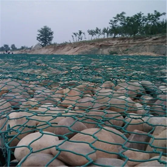 Dark Green Hex Gabion Mattress