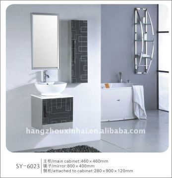wall mounted modern design Stainless steel bathroom cabinet with small SIDE CABINET