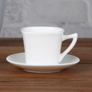 Magnesia square 3 oz cup and saucer