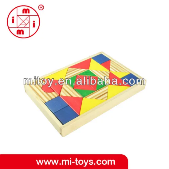 wooden puzzle bamboo blocks toys from ICTI factory