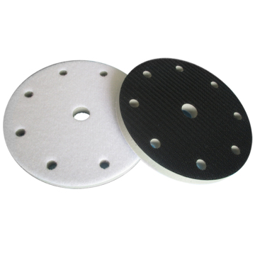 6 Inch 9 Hole 12mm Thick Hook and Loop High Density Sponge Pads for Abrasive Tools