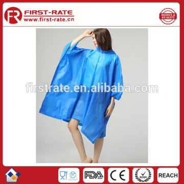 promotional women poncho PEVA rain coat