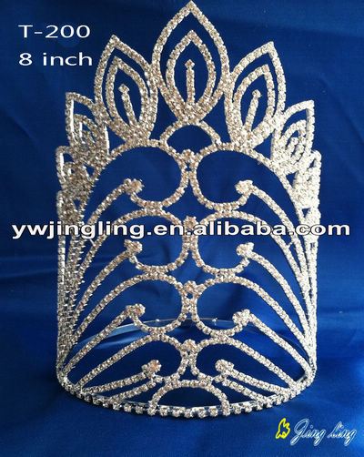 Custom large pageant crowns and tiaras for wholesale