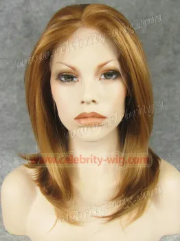 Chic Short Carmael Brown Aniston Syntheic Lace Front Wig