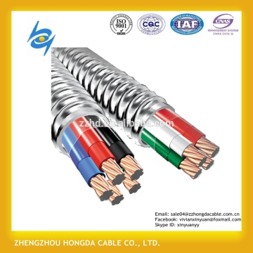 UL 1569 Standard AL 8000 XHHW-2 MC 600V POWER CABLE 3C 4C tipo MC Cable