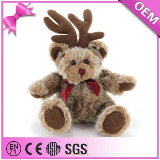 Christmas plush reindeer stuffed animals made in china