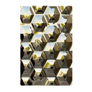 Placa em relevo de aço inoxidável 15