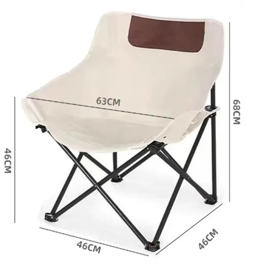 Lightweight Metal Folding Moon Chair for Camping and Kids