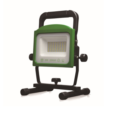 30Watt LED Work Light Outdoor Spotight, 2200lm, Waterproof USB Power Bank with 10.8Ah Rechargeable Battery, Black&Yellow