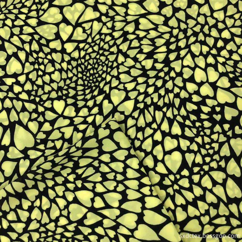 Magic Yellow Heart Printed Fabrics