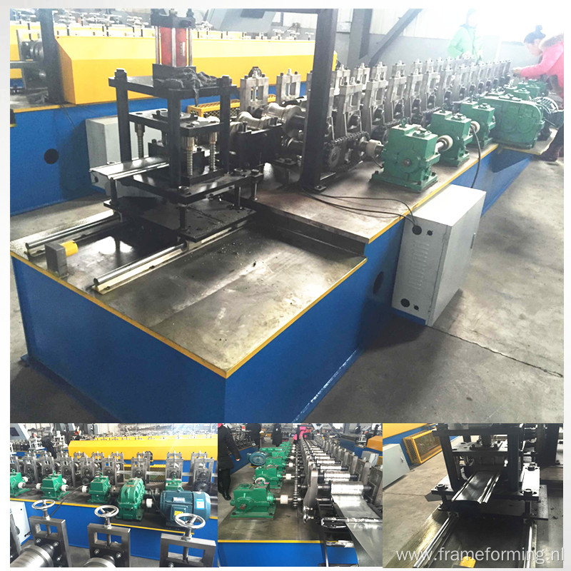 Automatic slat rolling door machine