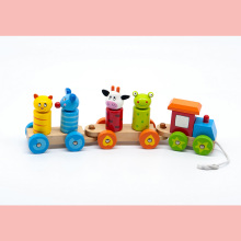 Brinquedos animais de madeira bebê, brinquedos de madeira simples
