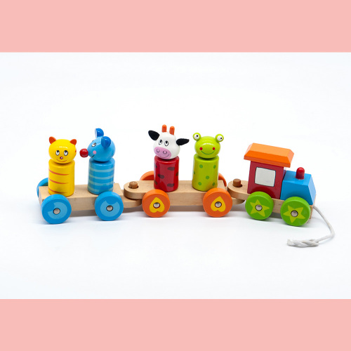 木製の動物のおもちゃの赤ちゃん、シンプルな木の動物のおもちゃ
