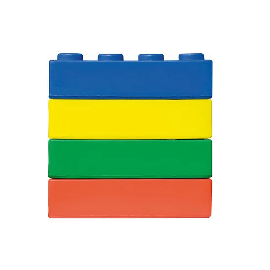 Eco-Friendly Squishy Building Block Stress Ball - Custom Colorful Pressure Relief