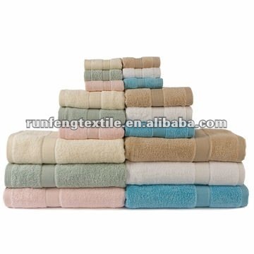 100% cotton solid bath towel set
