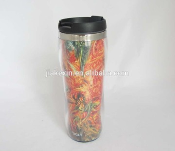 Cup Double Wall Coffee Mug Tumbler Stainless Steel Travel Cups 14oz