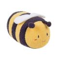 A lifelike bee stuffed animal with chubby faces