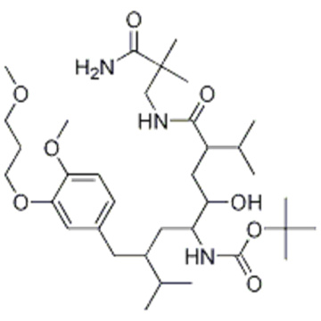 Name: [4-[[(3-amino-2,2-dimethyl-3-oxopropyl)amino]carbonyl]-2-hydroxy-1-[2-[[4-methoxy-3-(3-methoxypropoxy)phenyl]methyl]-3-methylbutyl]-5-methylhexyl]-, 1,1-dimethylethyl ester, [1S-[1R*(R*),2R*,4R*]]- CAS 173338-07-3