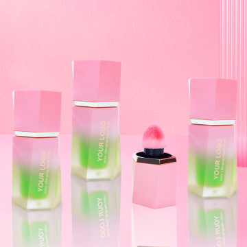 Vegan Heart-Shaped Blush-On: Color-Changing Green Liquid Blush in Mini Container - Wholesale Options Available